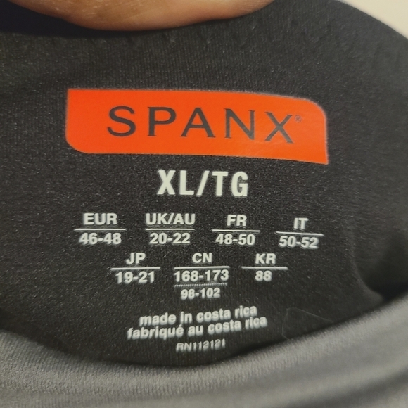 SPANX | Women's Cropped Gray Colorblock Compression Leggings (Size XL) - Picture 2 of 10